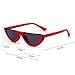 GIFIORE Retro Cat Eye Sunglasses Vintage Semi Rimless Frame Cateye Sun Glasses UV Protection (Red Frame Gray lens)