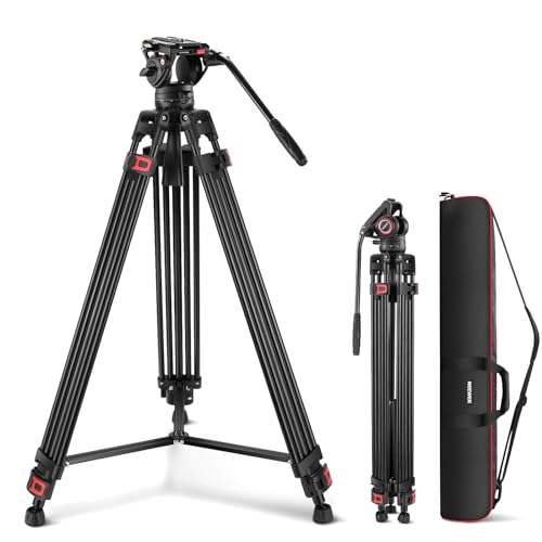 NEEWER 74" Video Stativ mit Fluidkopf, Schnellwechselplatte, TP74