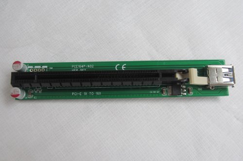PCIe 1X to PCIe 16X Card with USB 3.0 Cable