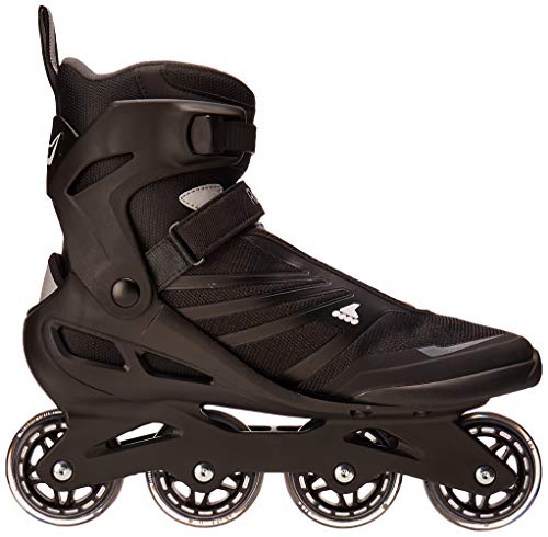 Rollerblade Zetrablade Men's Adult Fitness Inline Skate, Black/Silver, US Men's 13