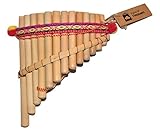 Artesanal Curved Pan Flute 13 Pipes Natural Bamboo