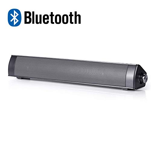 TV Sound Bar,VICOODA Portable Mini Soundbar for TV, Bluetooth Stereo Speakers USB Powered, 2.0 Chanel, 16 inch