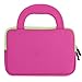 Evecase 7~8 inch Tablet Ultra-Portable Neoprene Zipper Carrying Sleeve Case Bag with Accessory Pocket - Hot Pink/Green