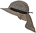 Tirrinia Wide Brim Hat with Neck Flap - Outdoor Sun Protection Fishing Cap, Perfect for Hiking, Hunting, Boating, and Outdoor Adventure Khaki