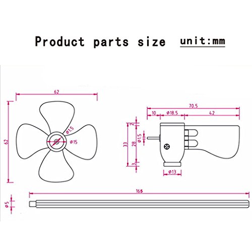 Blesiya Micro Wind Turbines Wind Generator Mini DC Motor Blades Assembly Kits Set