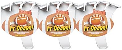It Grabs - american football - rugby - ball holder - hand claw - white - 3 pack - Save 15 GBP!