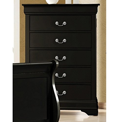 Coaster Home Furnishings Louis Philippe 5-Drawer Chest Black