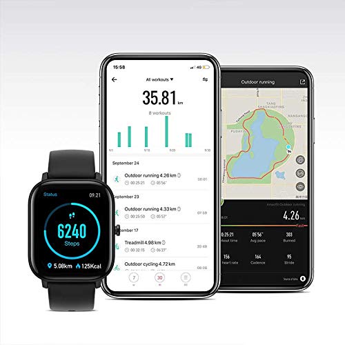 ایگرد | قیمت و خرید Amazfit GTS Smartwatch Fitness Tracker with Built-in GPS,Heart  Rate, Music Control, Smart Notificatons,5ATM Waterproof (Black)