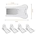 Adoric 4-Pack Sliding Door Locks for Baby Safety, Childproof Lock for Sliding Closet Cupboard Bathroom Kitchen Doors Windows, No Tools Needed, White