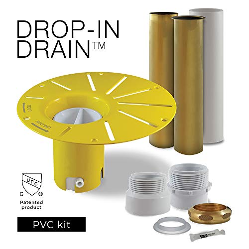 DROPIN DRAIN Installation Kit for Freestanding Bathtub with White