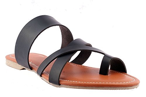 black flat chappals