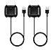 Soulen Replacement for Fitbit Versa Charger, USB 3.3ft/1m Charging Dock for Fitbit Versa Smart Watch (2Pack Black)