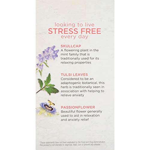 Bigelow Benefits Stress Free Rose & Mint Herbal Tea, Caffeine Free, 18