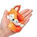Staron Jumbo Squishies Slow Rising Fox Kawaii Animals Squishy Charms Exquisite Lovely Fox Soft Squishy Toys (Orange)