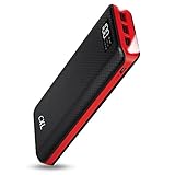 Power Bank Portable Charger 24000mAh High Capacity Dual Flashlights with LCD Indicator,3 USB Output Ports, Battery Pack Compatible with Smartphone Tablet,Android & More