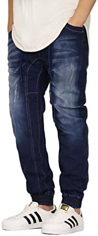 MEN'S STRETCH DENIM JOGGER PANTS S-3XL (36(XL), Dark Blue)