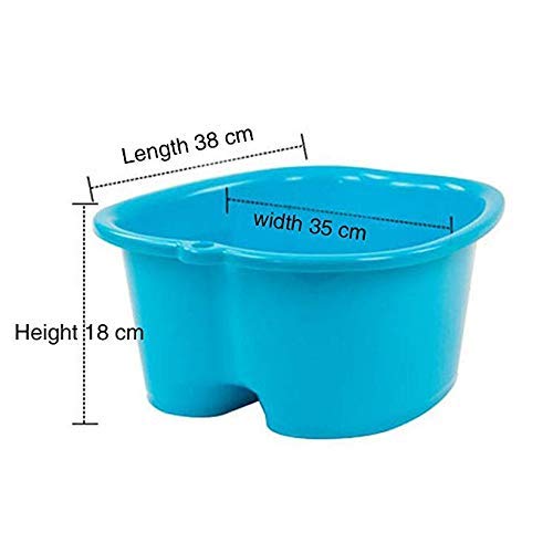 Sweetdecor Large Foot Bath Spa Tub Thick Sturdy Plastic Foot Basin for