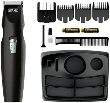 Mustache & Beard Rifinitore cordless, pettine guida regolabile 6 in 1