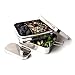 ECOlunchbox Three?in?One GIGANTIC Bento Box (49?oz) – 3?Piece Jumbo Stainless Steel Lunch Container – Plastic?Free, Non?Toxic, Nestable, Dishwasher-Safe for Big Appetites, Not Leak-Proof