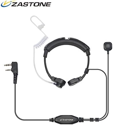 Zastone Throat Control Microphone Earphone Headset for Baofeng Two Way Radio Walkie Talkie Transceiver