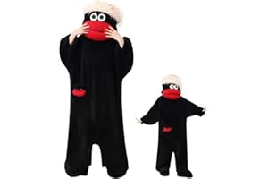 Silly Onesie Adult Funny Big Mouth Frog Monster Hooded Fleece Pajamas One Piece Cosplay Loungewear Cozy Plush Cotton