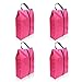 Bagail Set of 4 Lightweight Waterproof Nylon Storage Traveling Tote Shoe Bags Fushcia 18x10.6