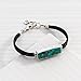 Silpada 'True Colors' Compressed Turquoise Link Bracelet in Genuine Leather and Sterling Silver, 7