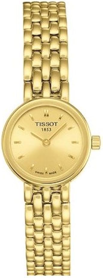 Tissot Lovely T0580093302100 - Reloj de Mujer de Cuarzo, Correa de Acero Inoxidable Color Oro