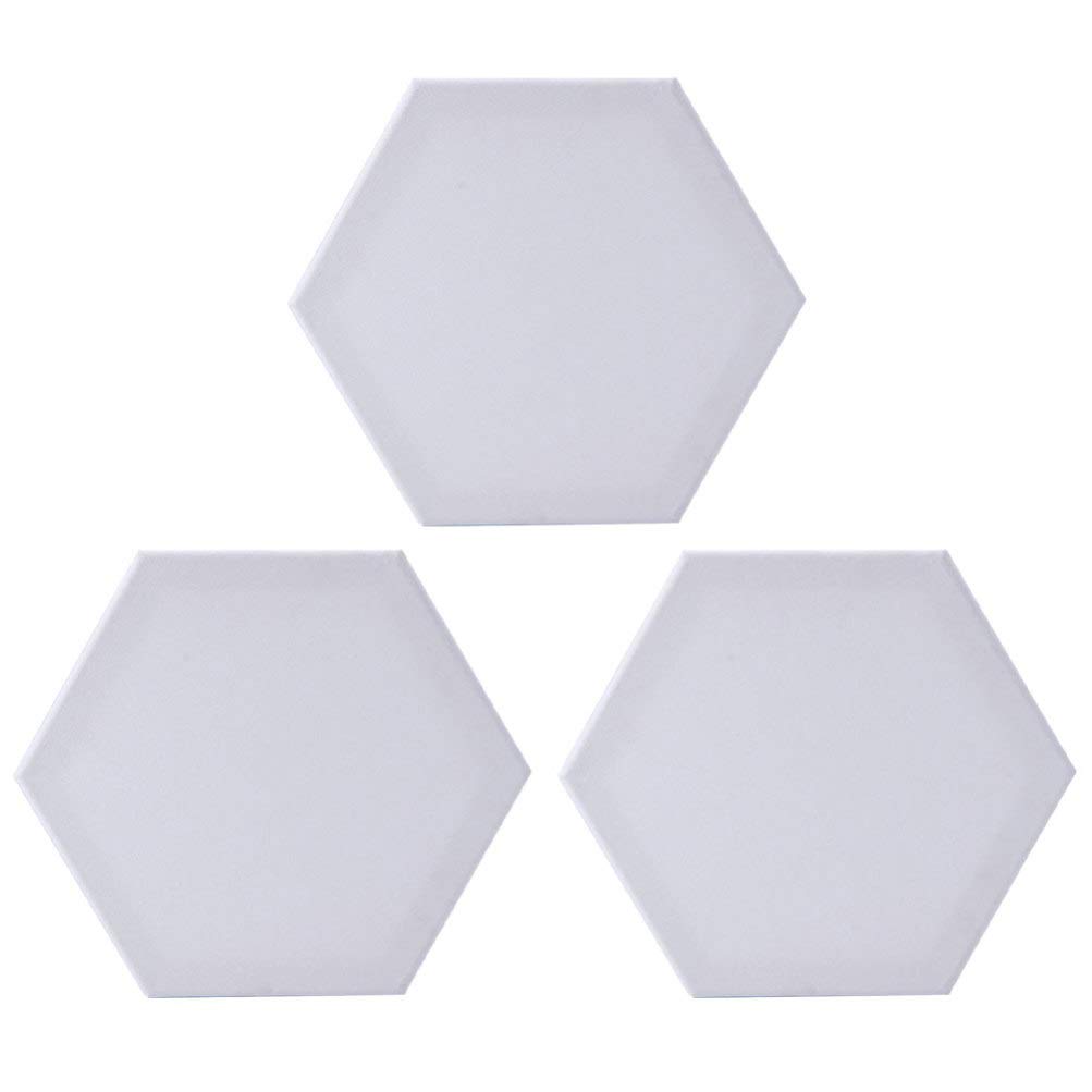 Artibetter Canvas Painting Boards Hexagon Blank Canvas Panels Art Paint Canvas Stretched for Painting Craft Oil Acrylic Supplies 3 Pcs