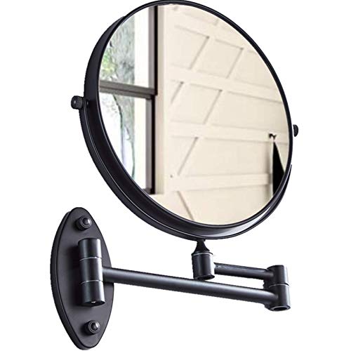 HIHIA Wall Mounted Magnifying Mirror with 10x Magnification, Oil Rubbed