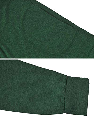 Hisweet Women's Casual Tunic Shirt Long Sleeve Tops Loose Comfy Sweatshirt Green XXL