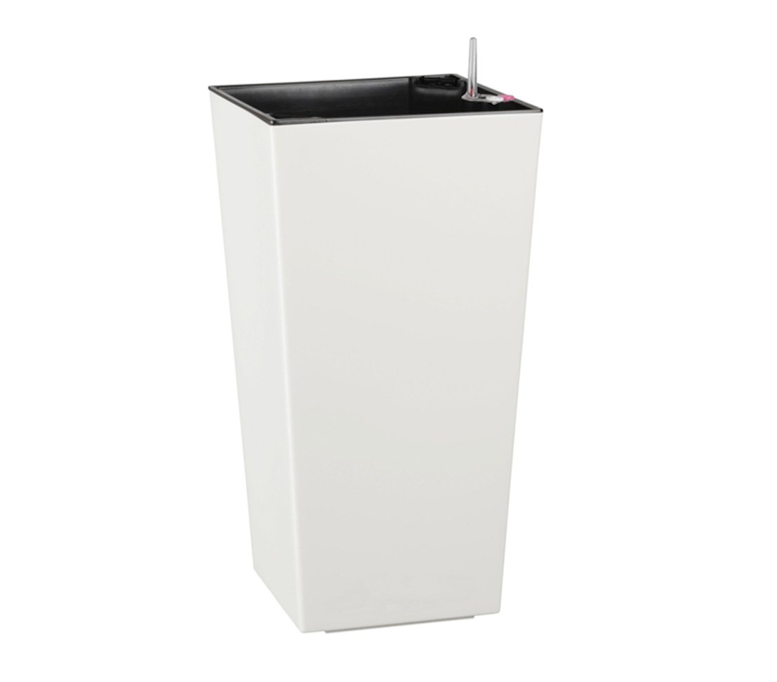 Dehner Elise Plastic Planter with Self-Watering System, plastic, White, ca. 47 x 25 x 25 cm