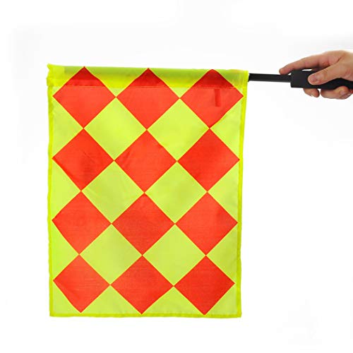 B bangcool 2PCS Referee Flag Square Grid Plastic Linesman Flag Soccer Match Flag - Thumbnail 5