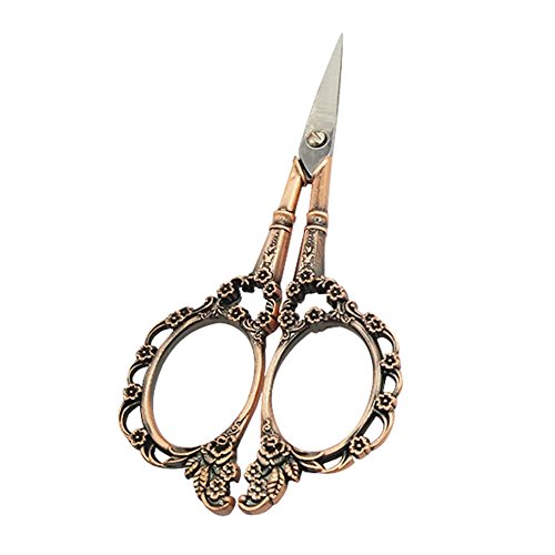 CHUANGLI European Plum Blossom Fancy Scissors Vintage Sewing Shears Tools Art Work, Threading, Needlework