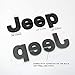 US85 Direct 3D Universal Jeep OEM ABS Front Rear Hood Trunk Liftgate Adhesive Emblem Logo Badge Modified Replacement Set 2pcs (Gloss Black)