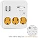 BESTTEN 3.1A Dual USB Wall Outlet Surge Protector with 3 AC Outlets, 15A/125V/1875W, Child Safty Covers, ETL Listed