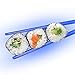 Light Up LED Lightsaber Chopsticks, Pack Of 2 - 1 Red And 1 Blue Set, Batteries Included, 10 Inches Long, Durable, Lightweight, Portable, BPA Free and Food Safe
