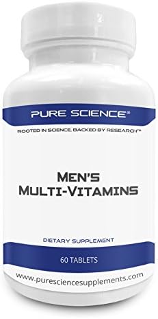 Pure Science Men Multivitamin – Essential Vitamins to Improve Male Health, Immune Response, Blood Circulation &amp; Reduce Anxiety – Your Male Multivitamin Supplement – 60 Multi-vitamins Tablets