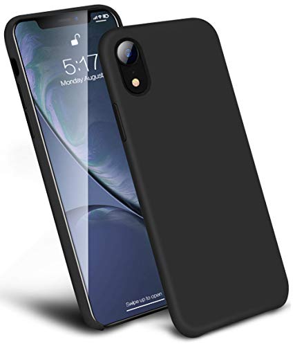 KUMEEK iPhone XR Case Silicone, Thin iPhone XR Cases Slim Gel Rubber Liquid Silicone Shockproof Drop Protective Cover for&nbsp;iPhone&nbsp;XR Case 2018(Black, 6.1)