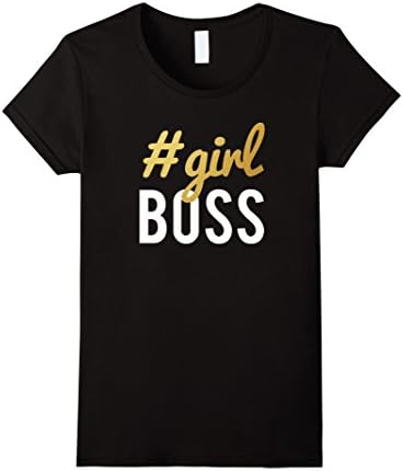 Women's GIRL BOSS Ladies Graphic Tee, Women's Graphic T-shirt Large Black