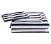Luxury Hotel Quality 3-Piece Double Brushed 1800 Series Microfiber Reversible Duvet Cover Set with 2 Pillow Shams - Full / Queen, Navy and White Stripe by Exclusivo Mezcla