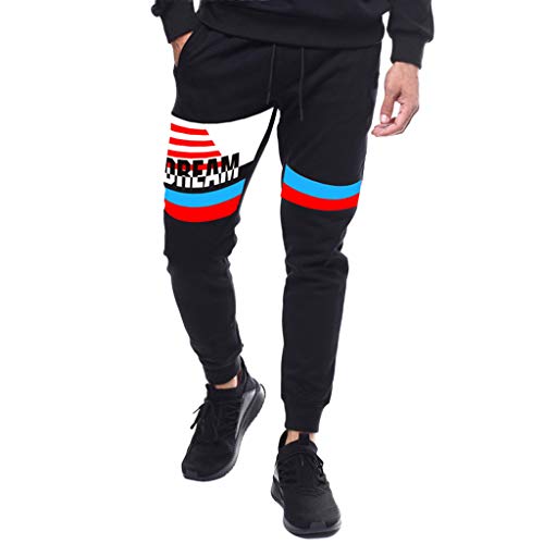PLENTOP Men's Activewear,Shorts for Men Casual, Men's Splicing Printed Overalls Casual Pocket Sport Work Casual Trouser Pants