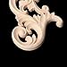 BloomingJS 1 Pair Wood Carved Corner Onlay Applique Frame Decor Furniture Unpainted Home