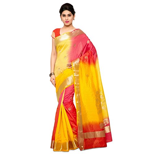 Janasya Women's Multi-Color Kanchipuram Art Silk Saree - JNE1683-SR-NYJB5002BOXGD