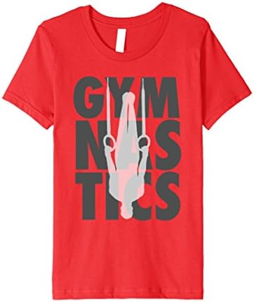 unisex-child Boys Gymnastics Artistic Gymnastics Rings Premium T-Shirt 10 Red