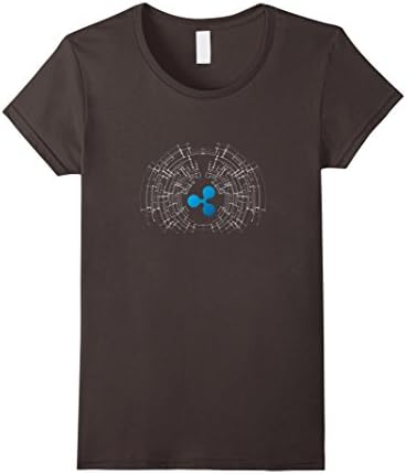 Womens Ripple XRP Logo Crypto Tech T-Shirt XL Asphalt