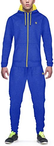 TR3NCH Men's Hoody/Fleece Tracksuit Set New Contrast Cord Fleece Hoodie Top Bottoms Jogging/Joggers Gym Sport Sweat Suit Pants Plus Size S M L XL XXL
