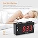 Alarm Clock Radios, Digital AM FM Alarm Radio Clock with LED Display, Dual Alarms Clock with Dimmer, Sleep Timer, Adjustable Alarm Volume, Snooze Battery Backup for Bedrooms, Outlet Powered