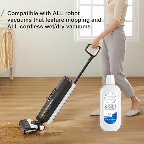 All Robot Vacuum Cleaners&Wet Dry Vacuums Floor Cleaning Liquid Solution,Deep Cleans for Multiple Hard Floors, Suitable with Mopping and Cordless Cleaner (2 Bottle-1 Litre)