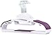 Popular Design Products 10 pc Premium Quality Easy-On Clothes Hangers - White with Purple Non-Slip Pads - Space Saving Thin Profile - for Shirts, Pants, Blouses, Scarves – Strong Enough for Coats